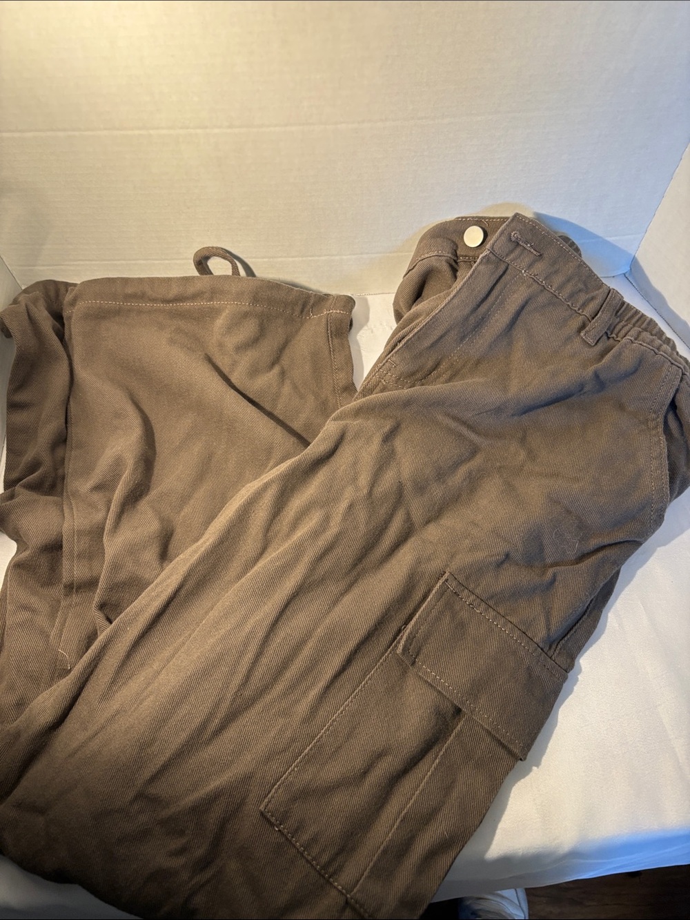 Source Unknown Brown Men's Cargo Pants with Side Pocket